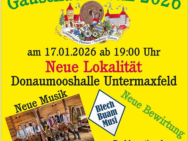 Plakat vom Gauschützenball 2026